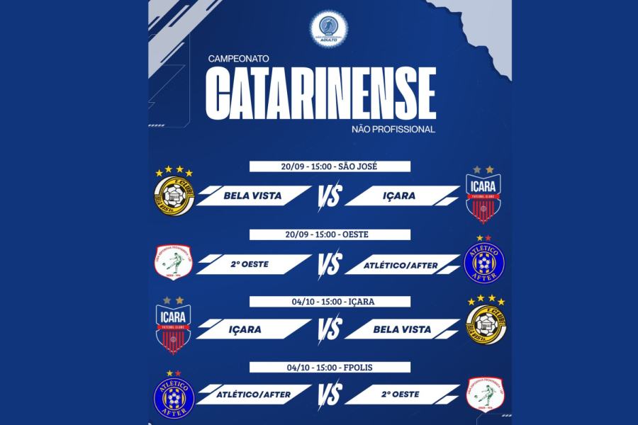 REPRESENTANTES DA GRANDE FLORIANÓPOLIS CONHECEM SEUS ADVERSÁRIOS NO CATARINENSE
